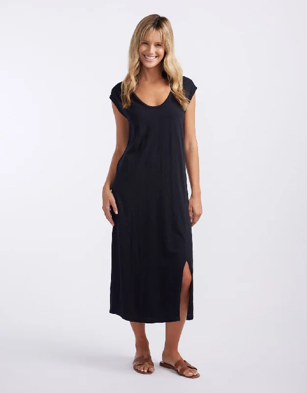 Relaxed-Fit Midi Dresses -Cali Tank Dress - Black