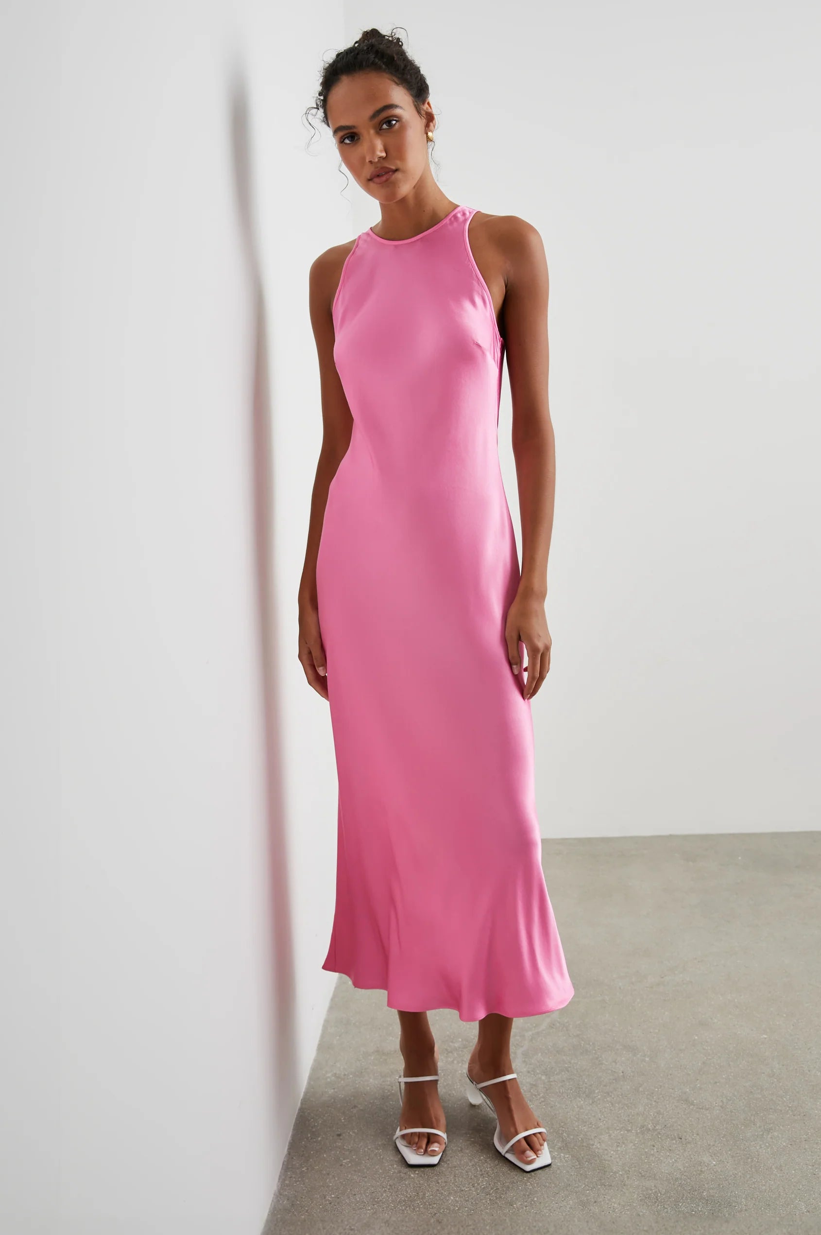 Shift-Style Midi Dresses -Solene Dress Malibu Pink