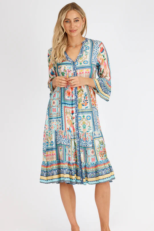 Bold-Print Midi Dresses -Lulalife Crawford Midi