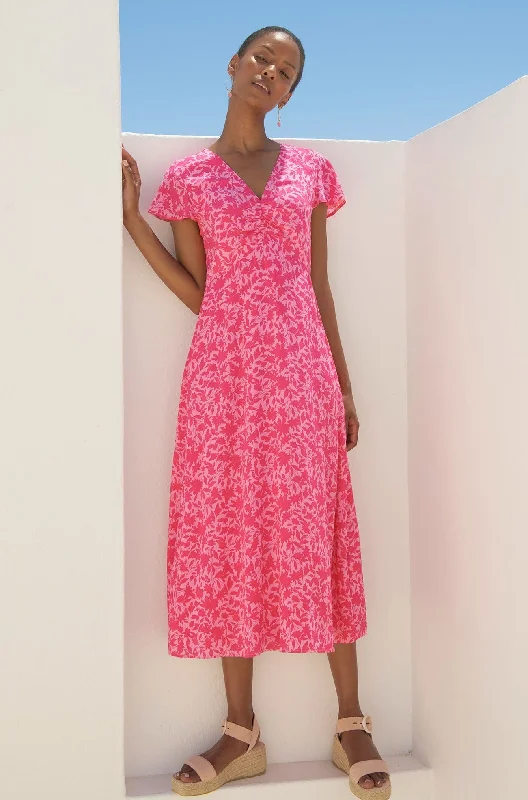 Elegant-Design Midi Dresses -Felicity EcoVero™ Dress | Pink/Pink