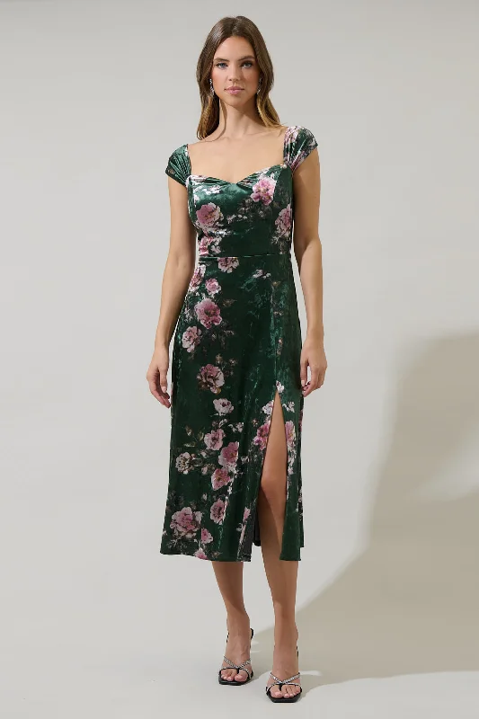 Midi Dresses for Beach Trips -Sharon Floral Dixon Convertible Strap Midi Dress