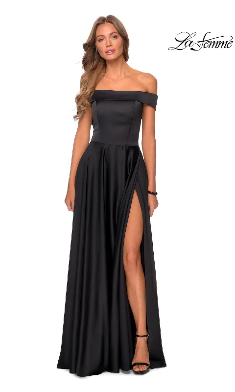 Earth-Tone Evening Dress -La Femme 28978 Formal Prom Dress