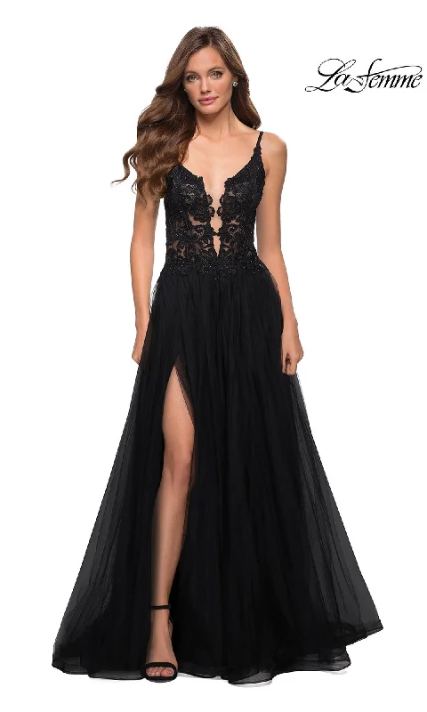 Matte Evening Dress -La Femme 29686 Formal Prom Dress