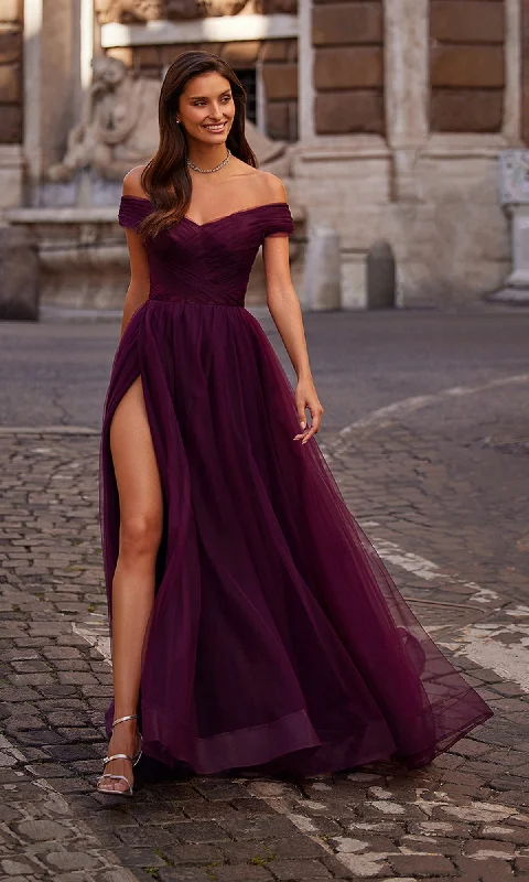 Wine-Night Evening Dress -La Femme 30498 Formal Prom Dress