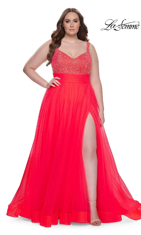 Weekend Evening Dress -La Femme 31251 Plus-Size Formal Prom Dress