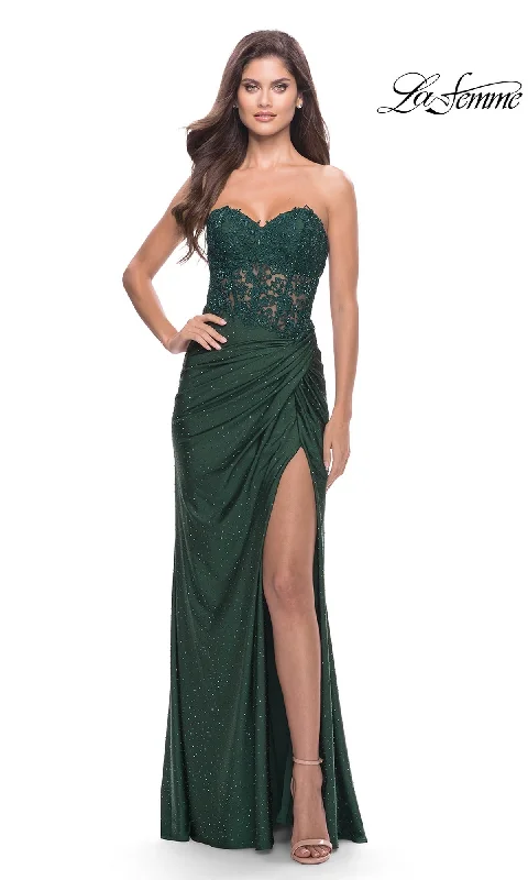 Breezy-Cotton Evening Dress -La Femme 31343 Formal Prom Dress