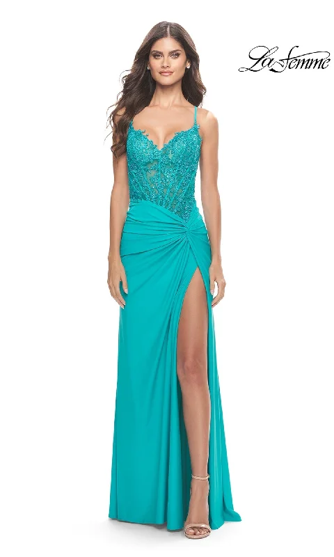 Lunch-Chill Evening Dress -La Femme 31447 Formal Prom Dress