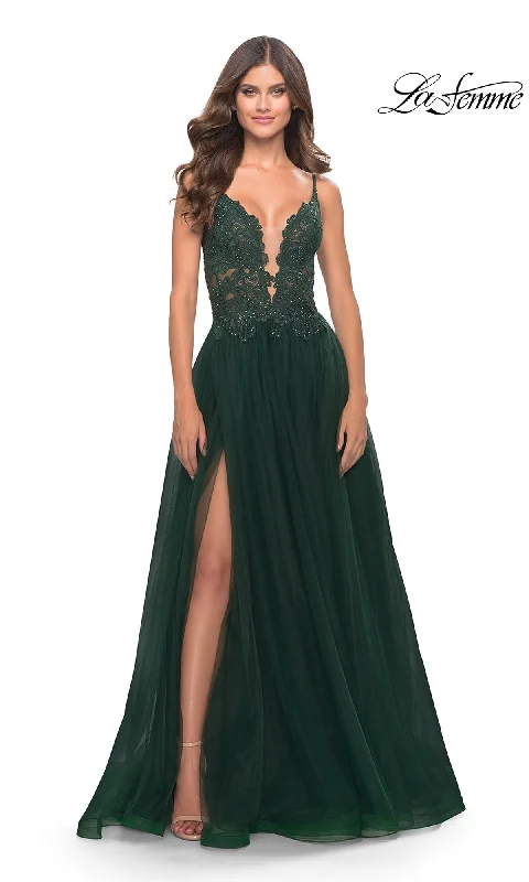 Day-Event Evening Dress -La Femme 31507 Formal Prom Dress