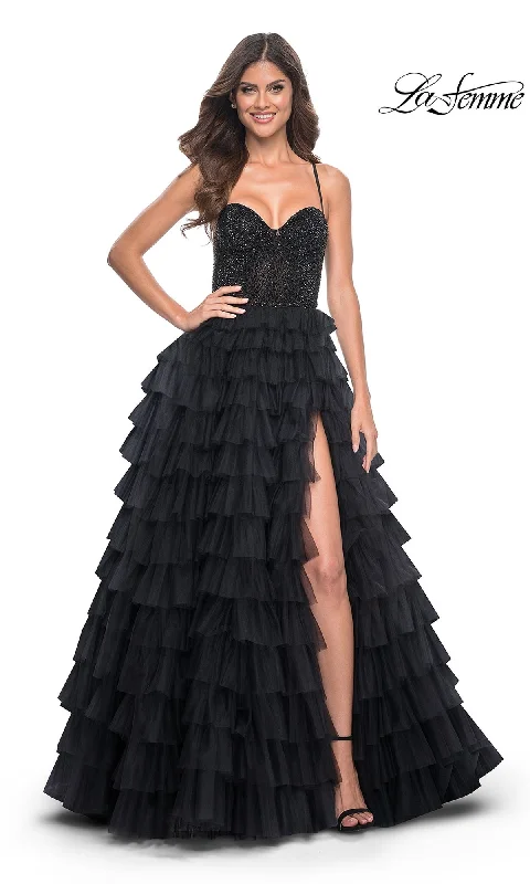 Ruched Evening Dress for Fit -La Femme 32002 Formal Prom Dress