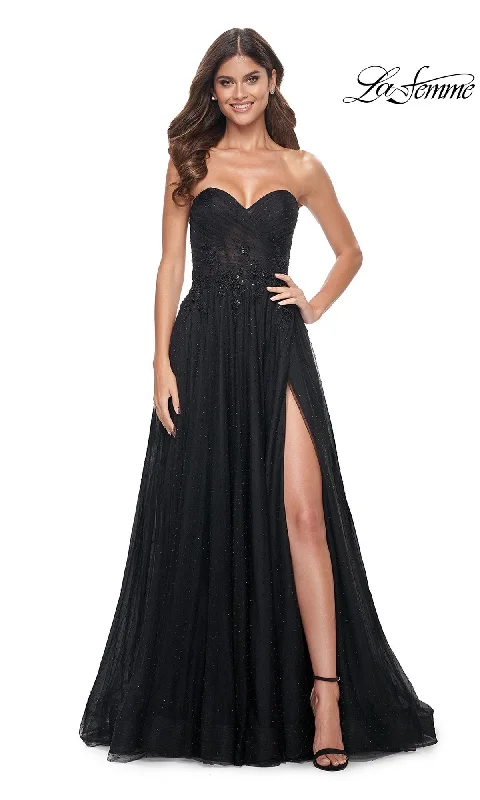 Curved-Edge Evening Dress -La Femme 32005 Formal Prom Dress