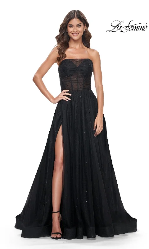 Swing-Hem Evening Dress -La Femme 32029 Formal Prom Dress