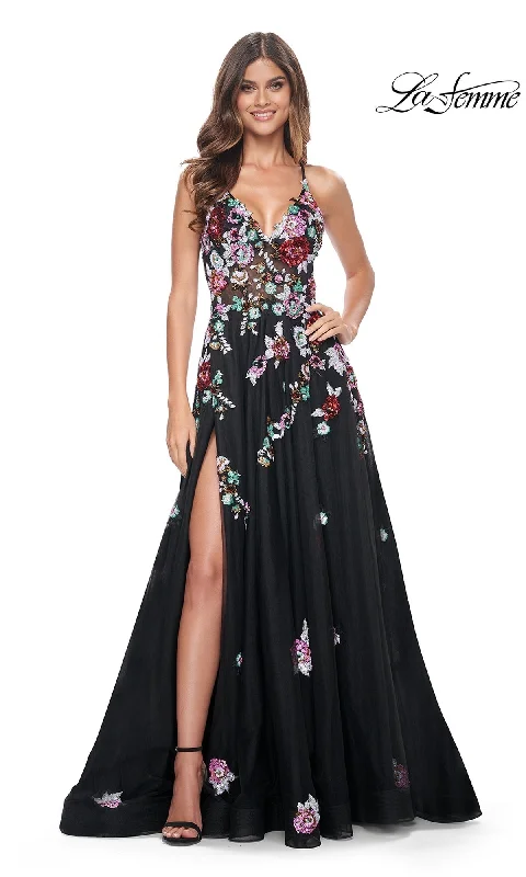 Wild-Print Evening Dress -La Femme 32051 Formal Prom Dress