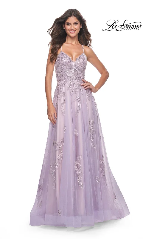 Evening-Chill Evening Dress -La Femme 32090 Formal Prom Dress