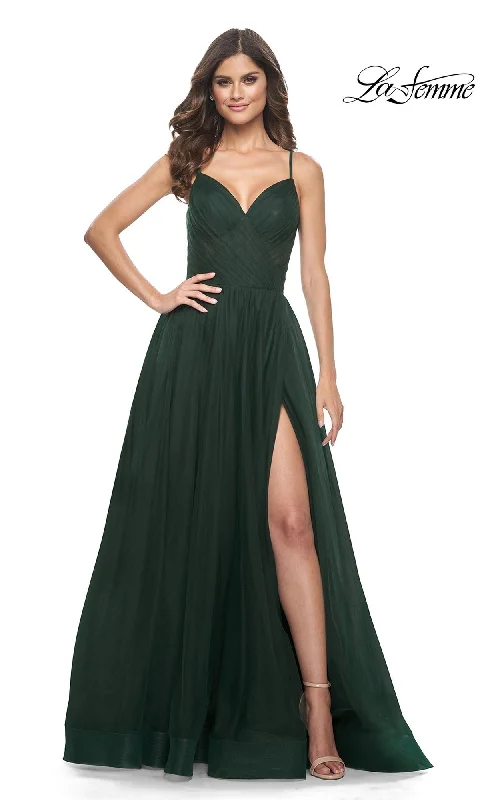 Flared-Sleeve Evening Dress -La Femme 32130 Formal Prom Dress