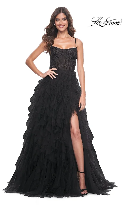 Zippered Evening Dress -La Femme 32233 Formal Prom Dress