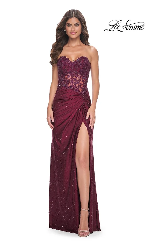 Animal-Print Evening Dress -La Femme 32301 Formal Prom Dress