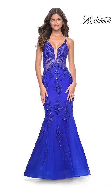 Side-Slit Evening Dress -La Femme 32305 Formal Prom Dress