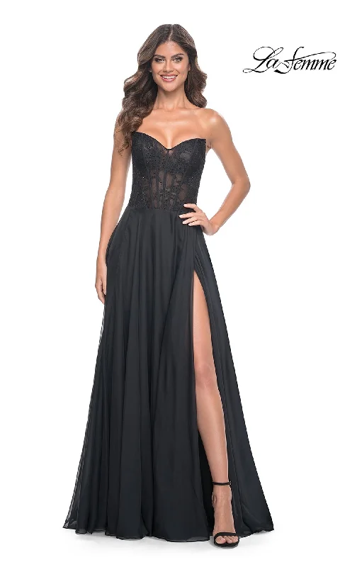 Layered-Skirt Evening Dress -La Femme 32311 Formal Prom Dress