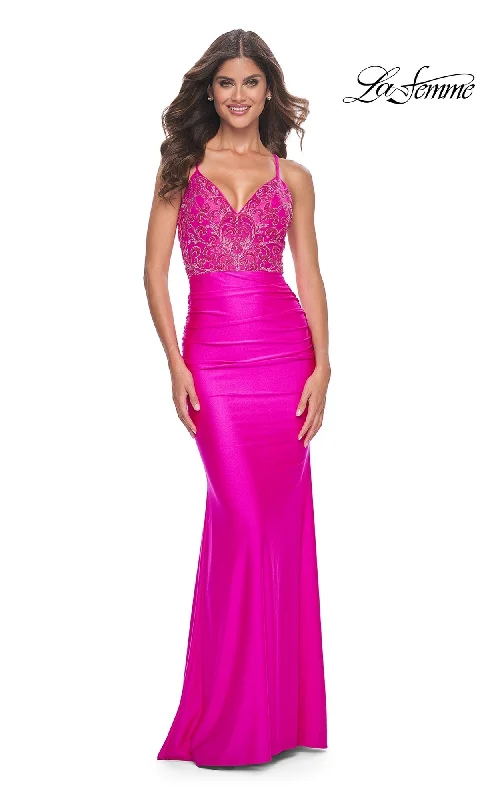 Beach-Picnic Evening Dress -La Femme 32324 Formal Prom Dress