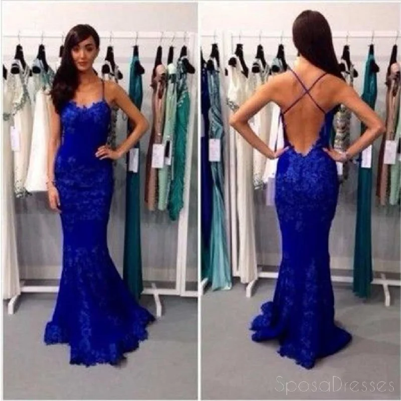 Pocketed Party Dress -Spaghetti Straps Prom Dresses,Mermaid Prom Dresses,Blue Prom Dresses , Backless Prom Dresses,Cocktail Prom Dresses ,Evening Dresses,Long Prom Dress,Prom Dresses Online,PD0150