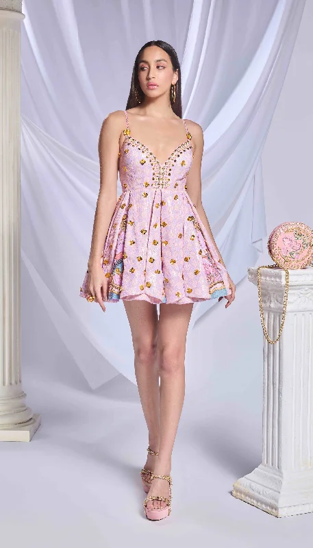 Mini Dresses for Music Nights -Preach Peach Baby Doll Dress