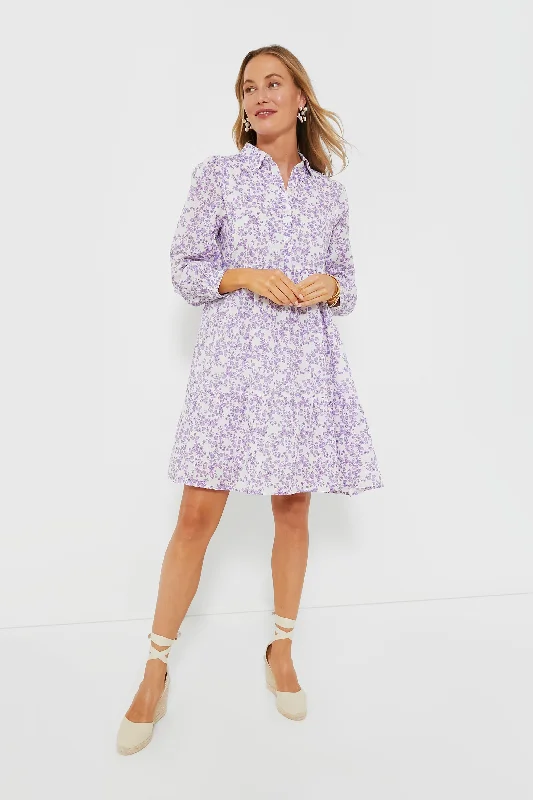 Mini Dresses with Floral Lace -Lilac Lucrecia Romy Mini Dress