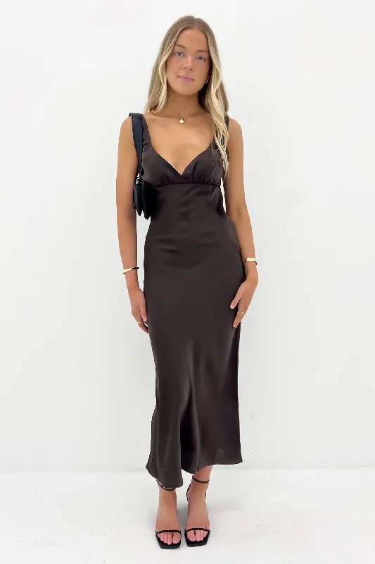 Maxi Dresses for Photo Sessions -Aire Maxi Dress Brown