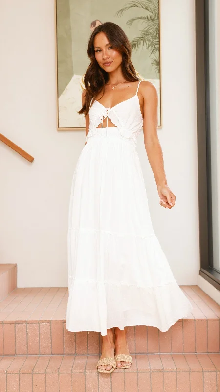 Maxi Dresses for Short Outings -Andrea Maxi Dress - White