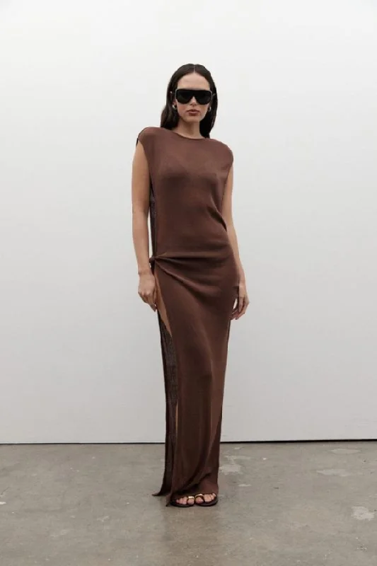 Warm-Hue Maxi Dresses -Eleanor Dress Bark