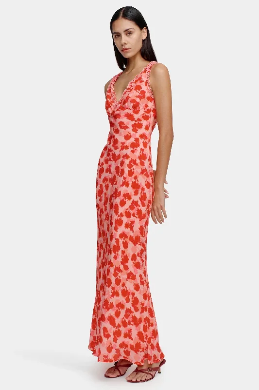 Mixed-Print Maxi Dresses -Bella Strawberry Fields Backless Maxi Dress