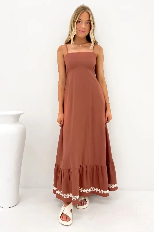 Maxi Dresses for Bridal Showers -Capri Maxi Dress Clay