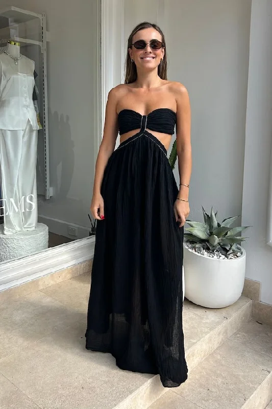 Maxi Dresses for Evening Chill -Chloe Dress Black