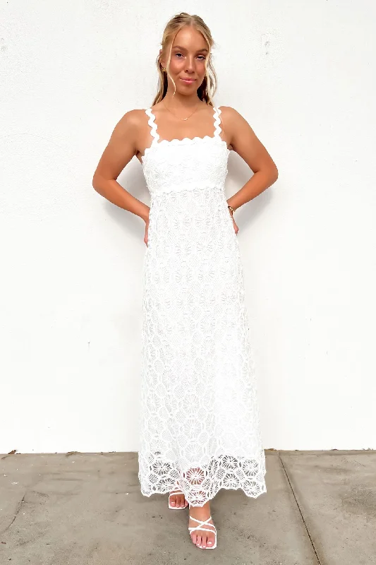 Maxi Dresses for Park Picnics -Daxton Maxi Dress White