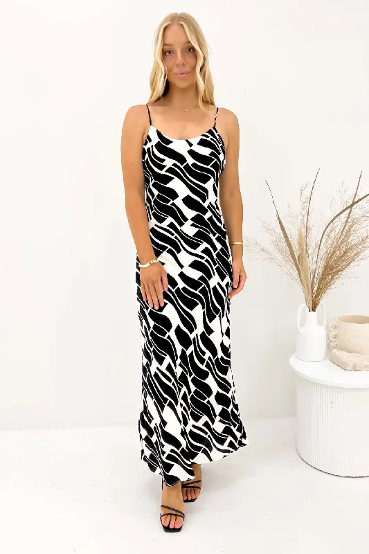 Fit-and-Flare Maxi Dresses -Estelle Maxi Dress Print