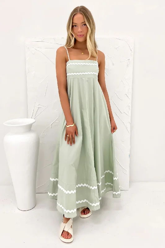 Maxi Dresses for Day Events -Gemma Maxi Dress Sage