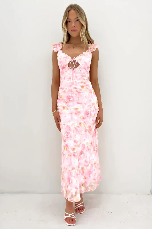 Maxi Dresses for Lake Parties -Javier Maxi Dress Pink Lemonade