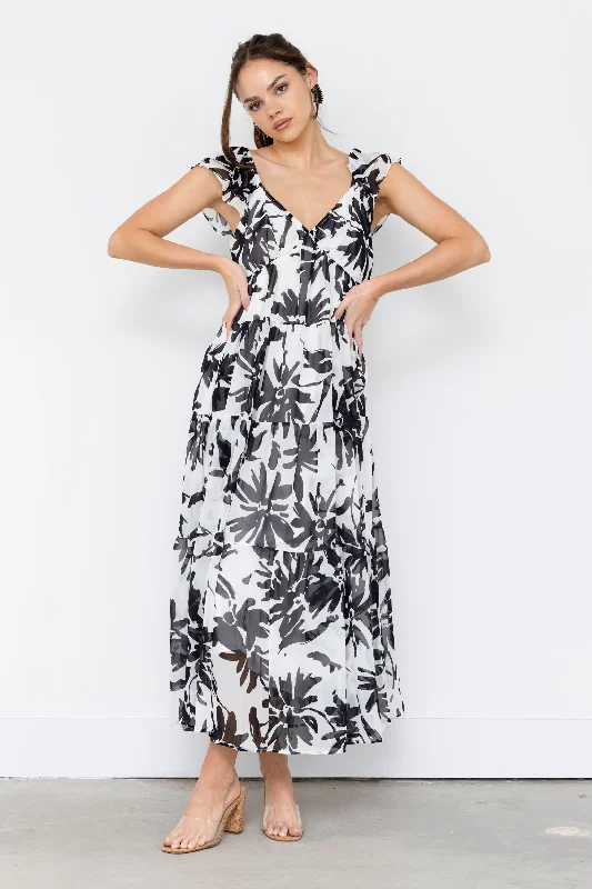 Cutout-Back Maxi Dresses -SALE - Joan Printed Maxi Dress