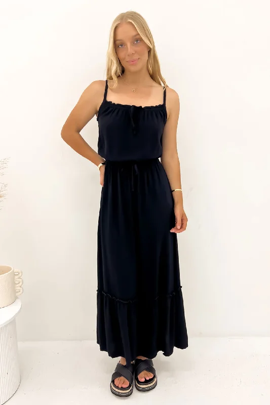 Maxi Dresses for Food Parties -Kayla Maxi Dress Black