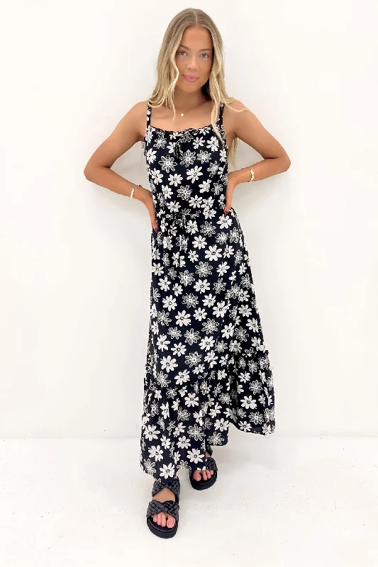 Thin-Suede Maxi Dresses -Liana Maxi Dress Print