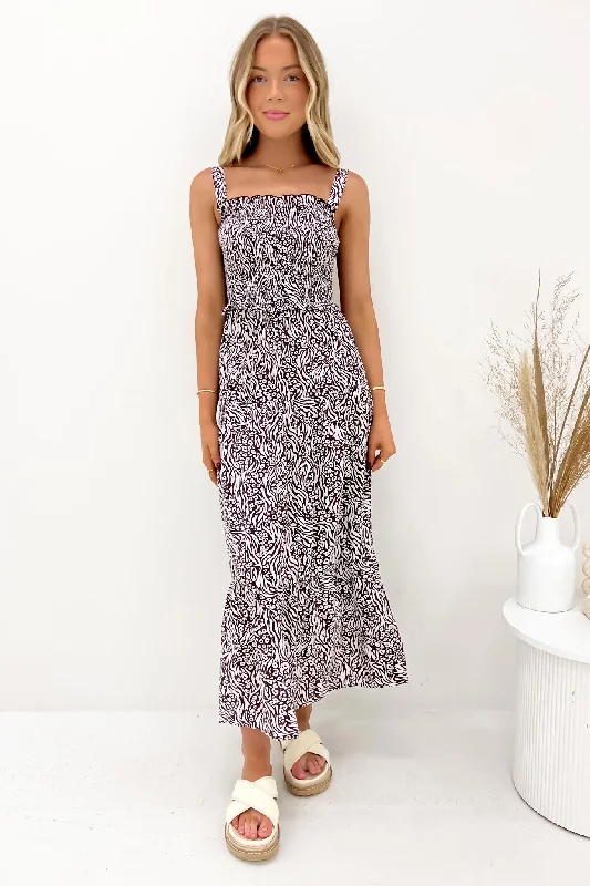 Crisscross-Back Maxi Dresses -Mika Maxi Dress Print