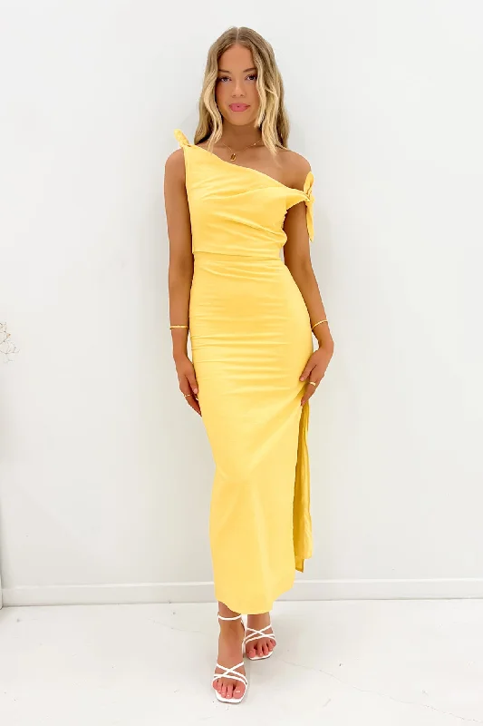 Cross-Front Maxi Dresses -Neela Maxi Dress Yellow