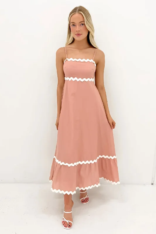 Black Maxi Dresses for Formal Nights -Norah Maxi Dress Blush