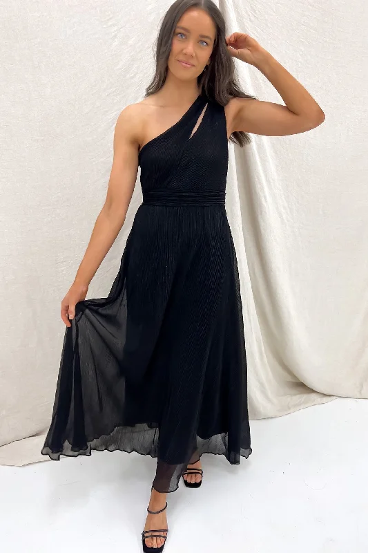 Crushed-Velvet Maxi Dresses -Orla Maxi Dress Black