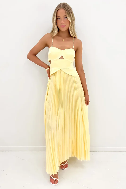 Breezy-Cotton Maxi Dresses -Parker Maxi Dress Yellow