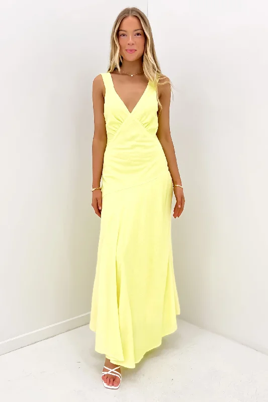 Maxi Dresses for Spring Parties -Ramona Maxi Dress Yellow