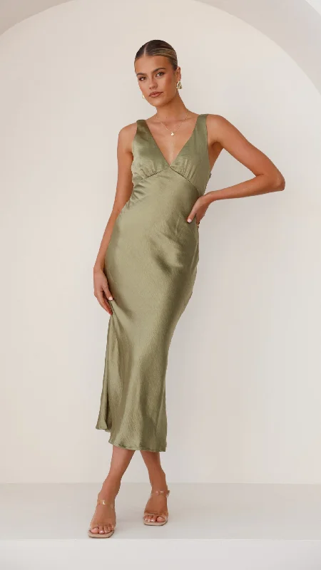 Maxi Dresses for Lake Chill -Sammie Maxi Dress - Olive