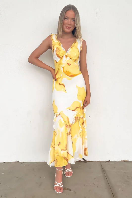 A-Line Maxi Dresses for Shape -Sophie Maxi Dress Marigold