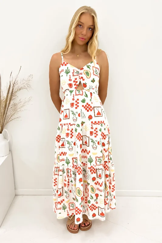 Monochrome Maxi Dresses -Valancia Maxi Dress Print