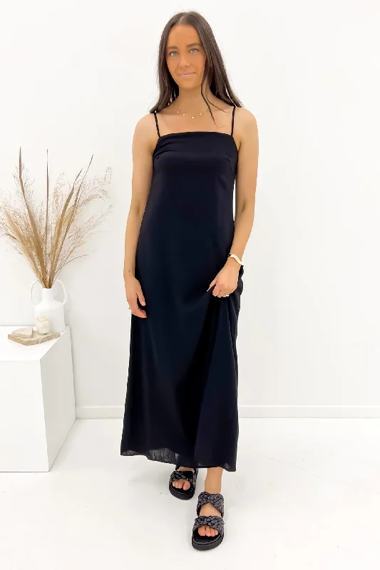 Neon Maxi Dresses for Boldness -Viktor Maxi Dress Black