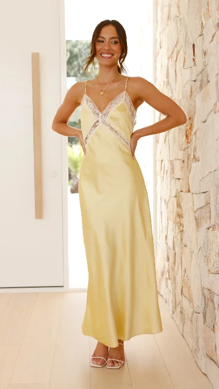 Maxi Dresses for Boat Days -Westley Maxi Dress - Yellow